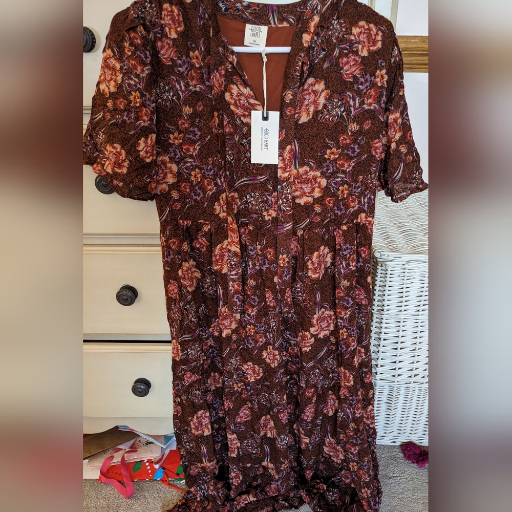 Matilda Jane Floral Brown Dress